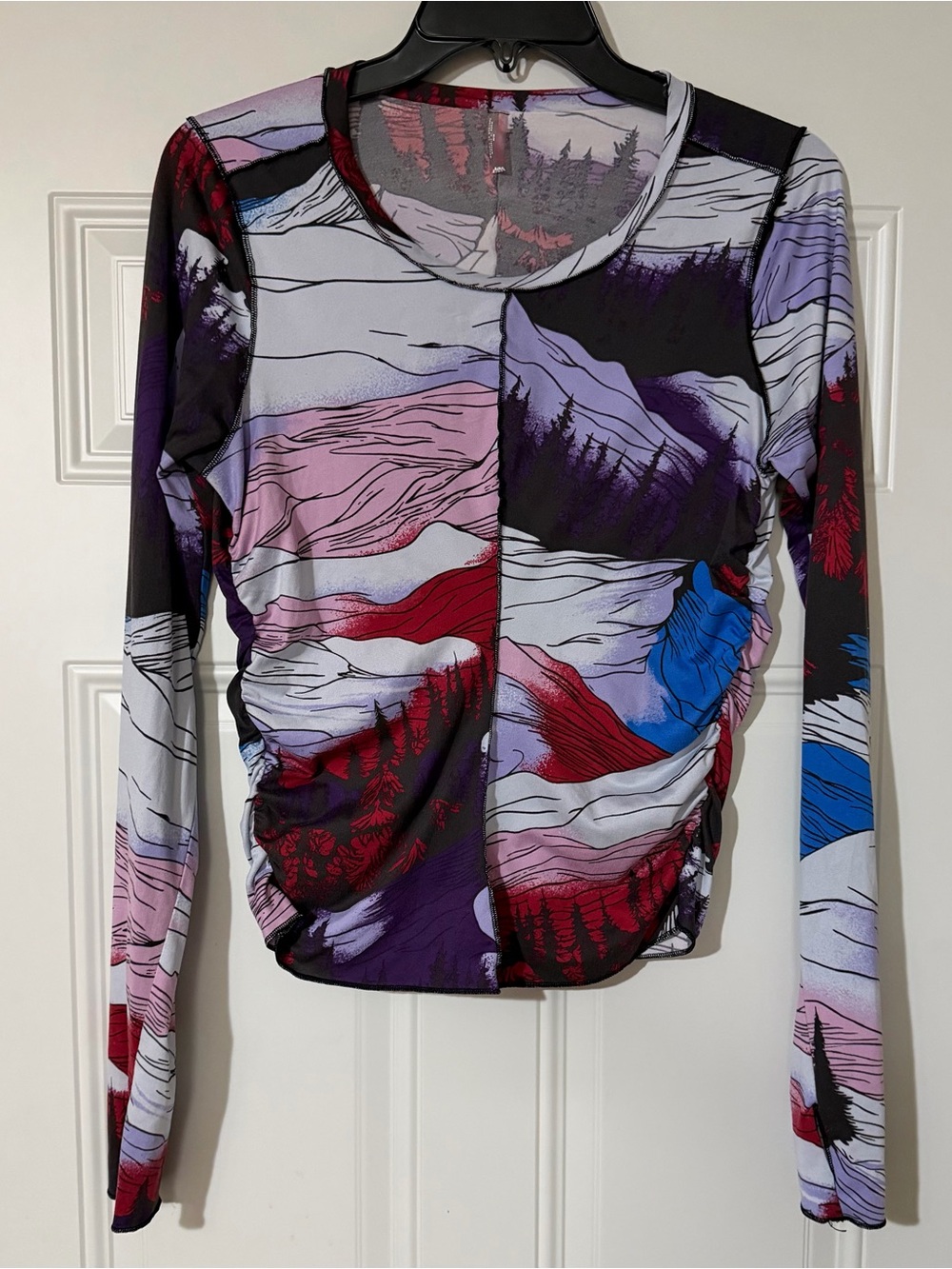 Free People FP Movement Right On Run Layer Tee Medium Rocky Ridge Twilight Hike